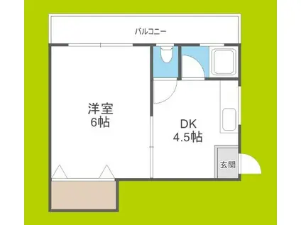 リアライズ上新庄豊新(1DK/3階)の間取り写真