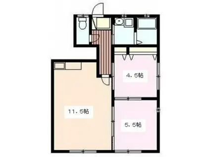 フェリーチェ福田(2LDK/1階)の間取り写真