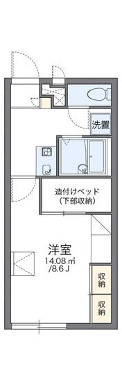レオパレス総社南 パル(1K/1階)の間取り写真