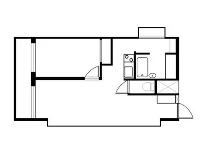 麻布十番2Aビル(1LDK/3階)の間取り写真