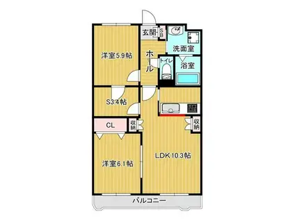 ランドロードU(2SLDK/2階)の間取り写真