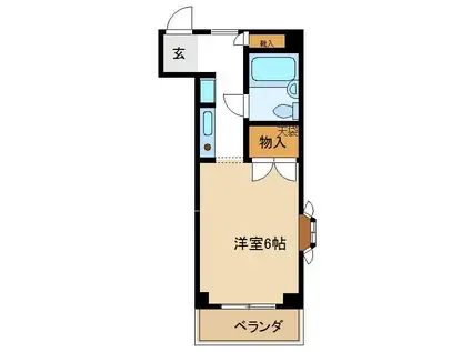 シャンプル亀戸(ワンルーム/2階)の間取り写真