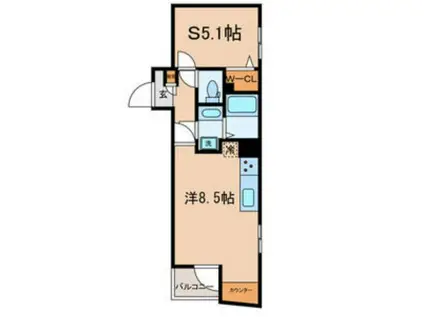 PRIMAVERA桜坂(1LDK/3階)の間取り写真