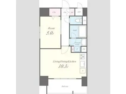 URBANO IRIS(1LDK/10階)の間取り写真