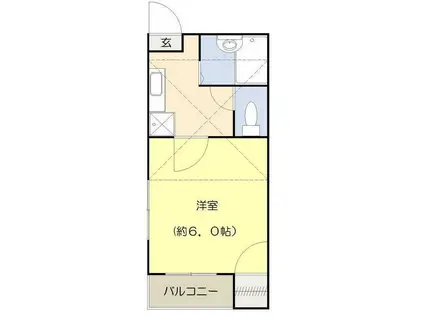 グランドゥール(1K/1階)の間取り写真