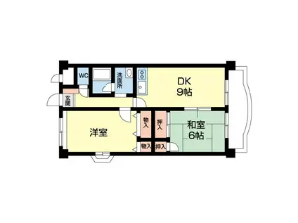 アヴァンセ21(2DK/1階)の間取り写真