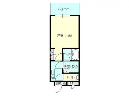 アルテミス(1K/2階)の間取り写真