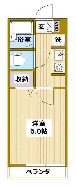 VILLA510 NO.6(1K/1階)の間取り写真