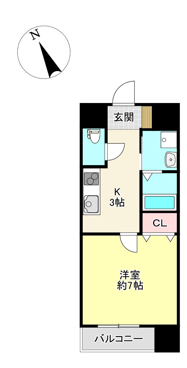 MKT-1(1K/5階)の間取り写真