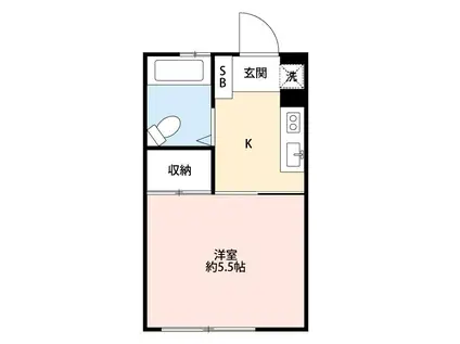 レスポアール(1K/1階)の間取り写真