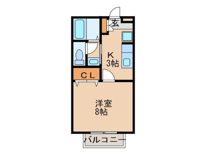 セジュールオーブ(1K/1階)の間取り写真