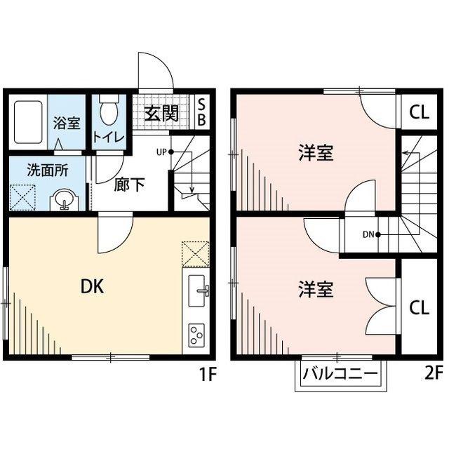 陽だまりの詩マイパレス(2DK/1階)の間取り写真