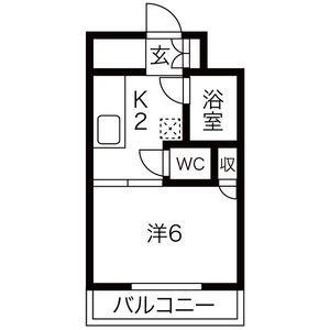 OMレジデンス塩釜駅前(1K/4階)の間取り写真