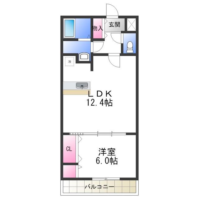 ルーチェIII番館(1LDK/1階)の間取り写真