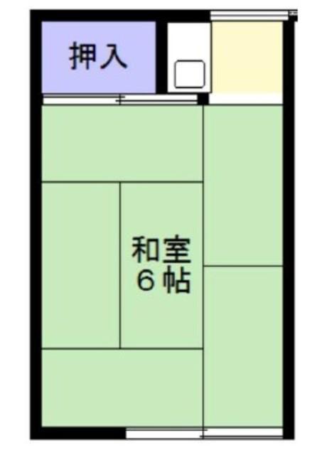 ハイツ西川(1K/2階)の間取り写真