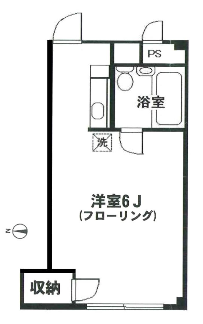 ナウルマンション(ワンルーム/1階)の間取り写真