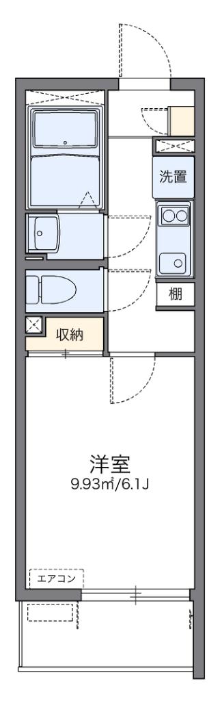 レオネクストアブリール天満(1K/2階)の間取り写真