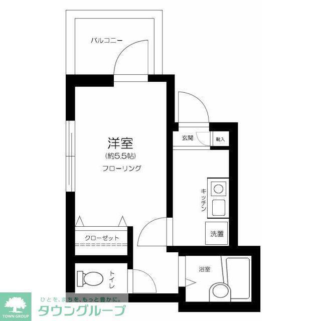 MELDIA足立4丁目(1K/2階)の間取り写真