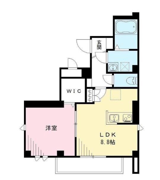 グリント(1LDK/3階)の間取り写真