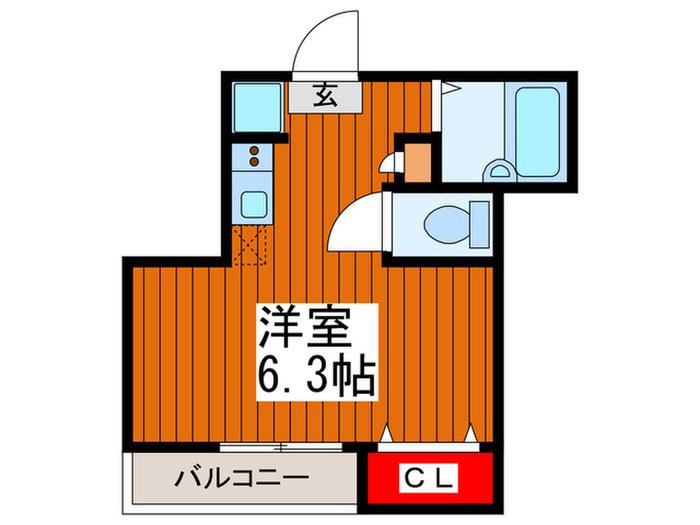 フェリーチェ川口元郷A(ワンルーム/1階)の間取り写真