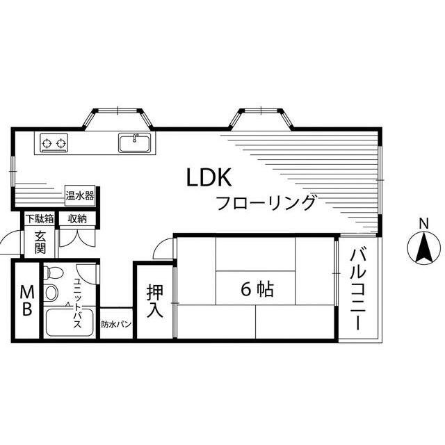 RMマンション(1LDK/2階)の間取り写真