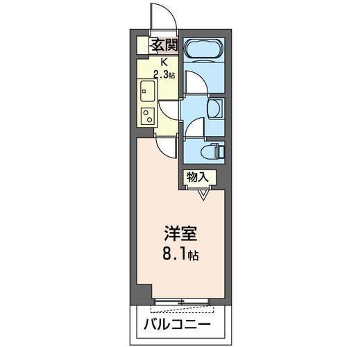 ディアマンテス五井(1K/2階)の間取り写真