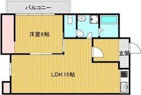 MITSUIマンション(1LDK/1階)の間取り写真