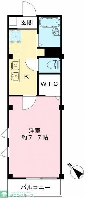 グラシアス千歳台(1K/3階)の間取り写真