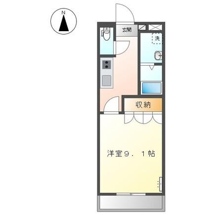 サンシャインANNEX(1K/1階)の間取り写真