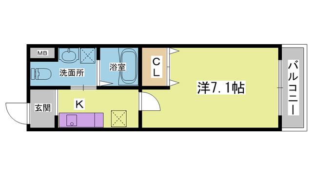 ロフティカミワカ・SECOND(1K/2階)の間取り写真