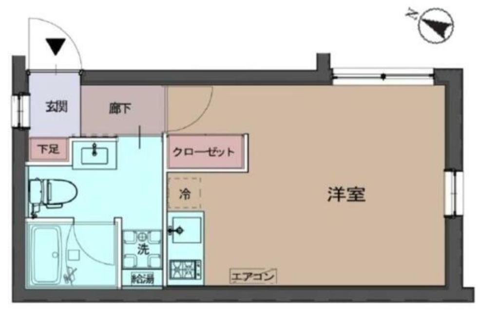 CREAL渋谷笹塚(1K/1階)の間取り写真