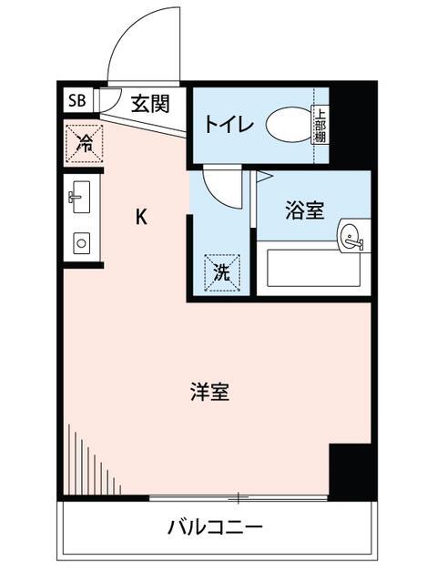 マイナビSTAYミライエ中延駅前(ワンルーム/4階)の間取り写真