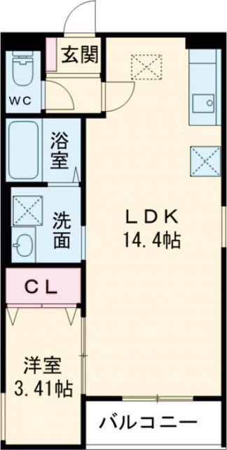 AKATSUKI RESIDENCE(1LDK/1階)の間取り写真