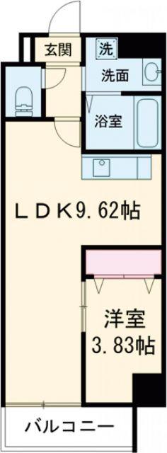 リアライズ堺宿院(1LDK/10階)の間取り写真
