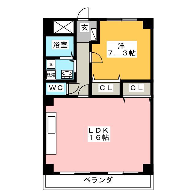 CASA本郷(1LDK/5階)の間取り写真