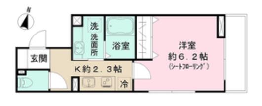 クリエスト(1K/2階)の間取り写真