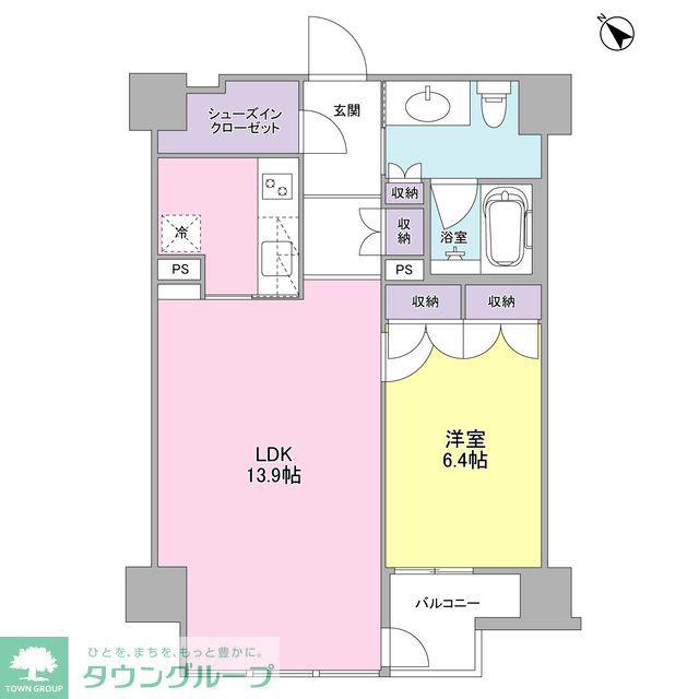フォレストタウン参宮橋(1LDK/3階)の間取り写真