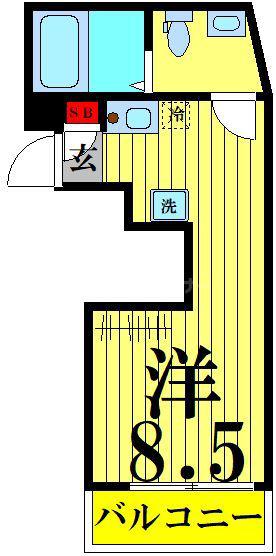 GLANZ北千住II(ワンルーム/2階)の間取り写真
