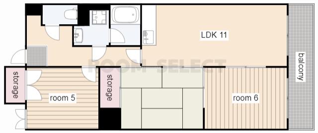 橘屋ビルAMDE(3LDK/4階)の間取り写真