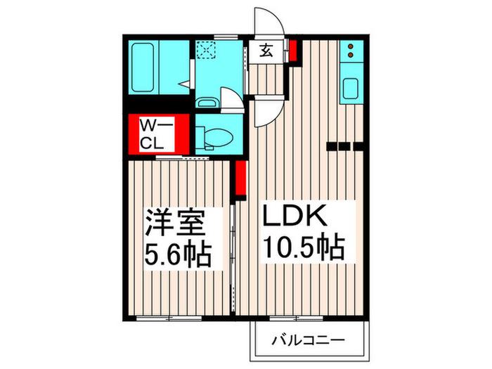 第一ハイツ石塚(1LDK/2階)の間取り写真