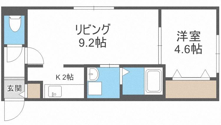 ADVANCEMENT12(1LDK/4階)の間取り写真