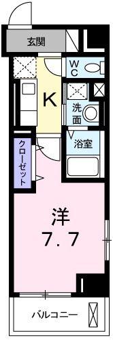 ジュエルIII(1K/1階)の間取り写真