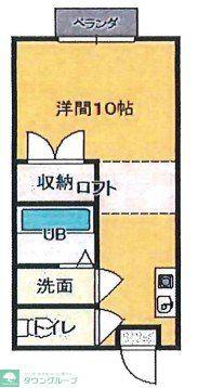 エクセレント久喜(ワンルーム/2階)の間取り写真