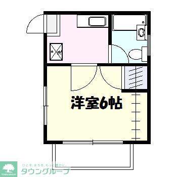 シャルムフローラ(1K/2階)の間取り写真