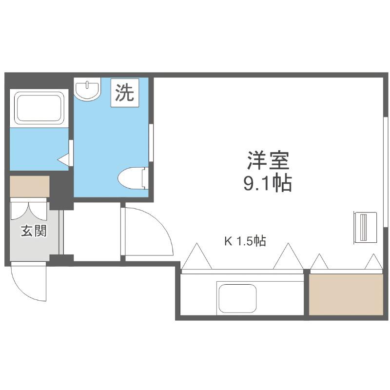 PRESTIGE SAPPORO(1K/5階)の間取り写真