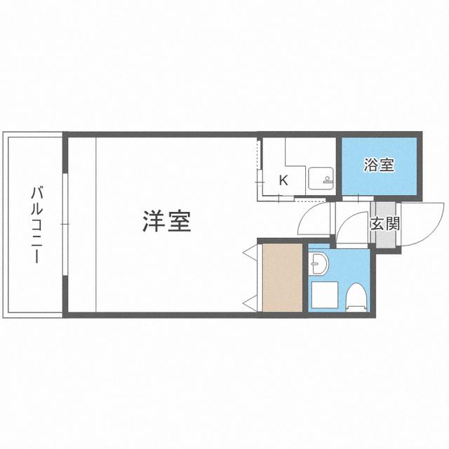 エステート・モア・平尾パージュ(1K/8階)の間取り写真
