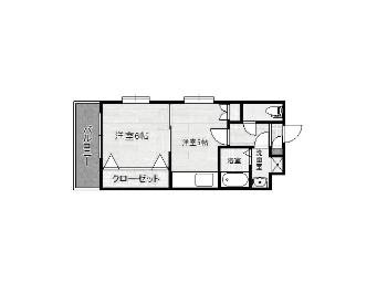 リファレンス小倉(1DK/10階)の間取り写真