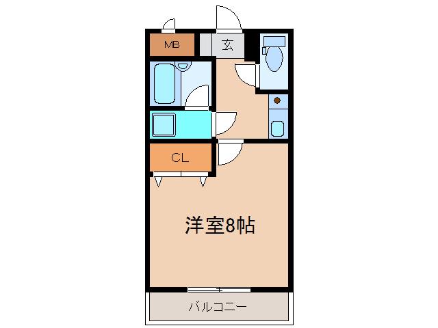 ネオサンライズ(1K/2階)の間取り写真