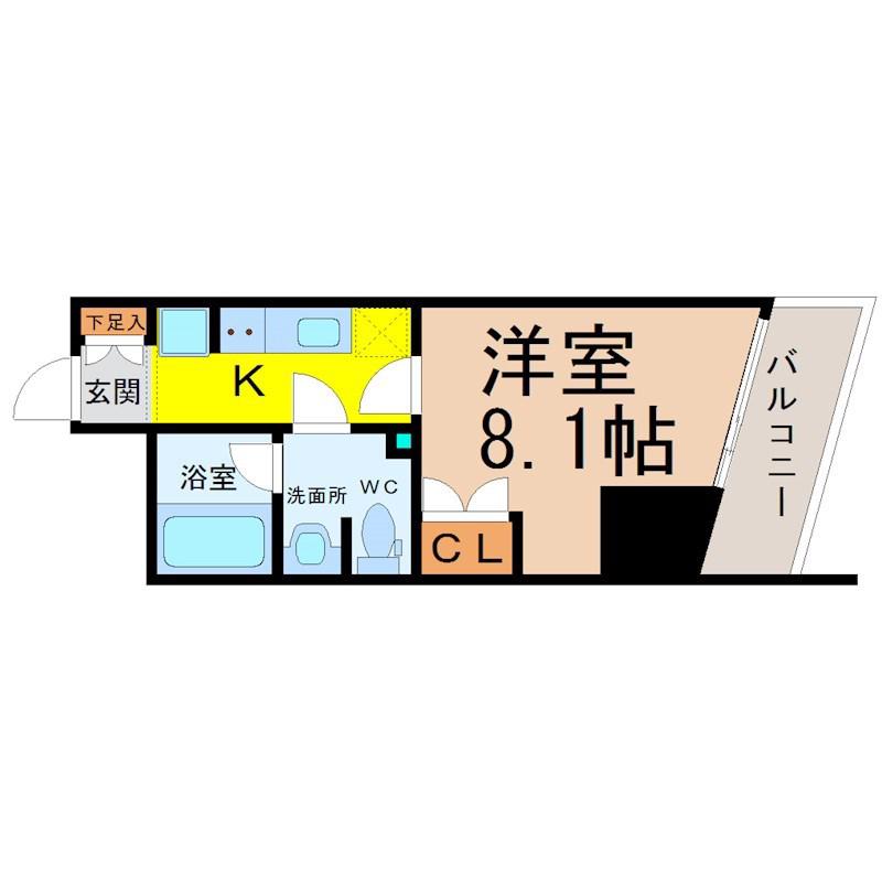 CORNES HOUSE NAGOYA(1K/3階)の間取り写真
