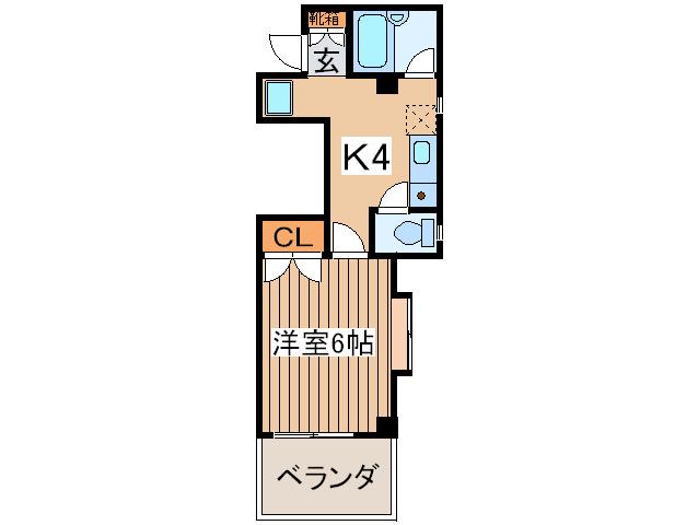 SESERAGI PARK SIDE(1K/2階)の間取り写真